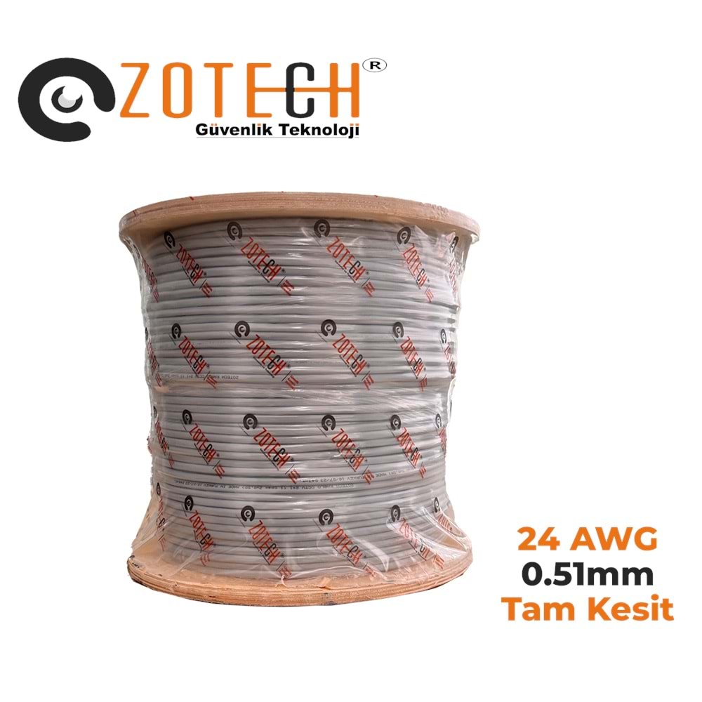 Zotech Zolink 6024500 24Awg Cat6 Network Kablo 0,51mm U-UTP Kasnak(500Mt)