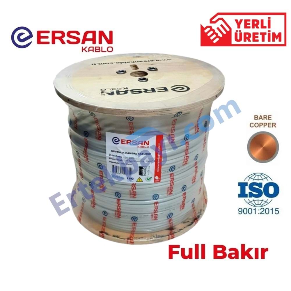 Ersan Cat6 4x4x23AWG 0,57mm CU U/UTP Full Bakır Network Kablosu(500Mt)