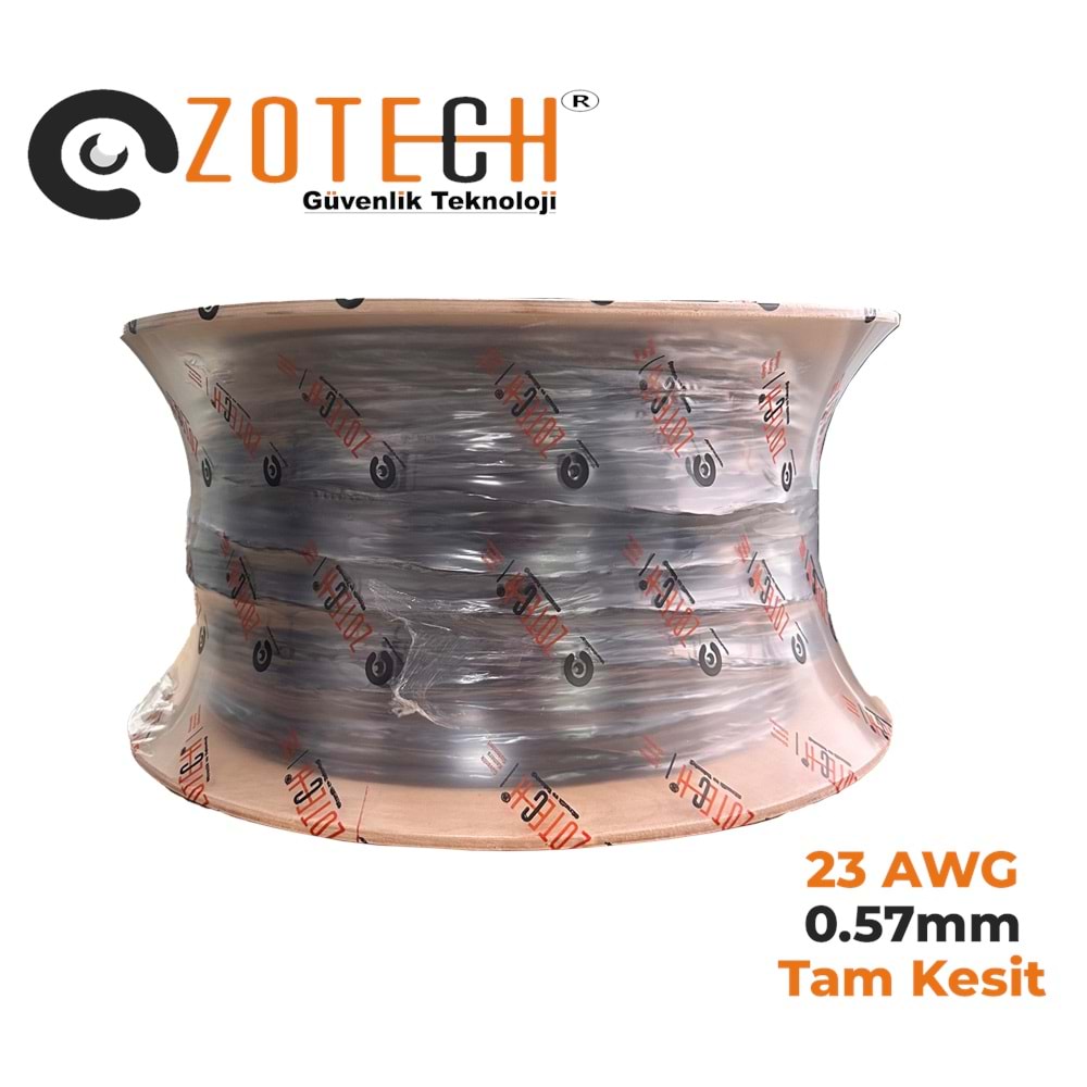 Zotech Zolink 6123305 23Awg (PE)Siyah Dış Ortam Cat6 Kablo 0,57mm U-UTP Kasnak(305Mt)