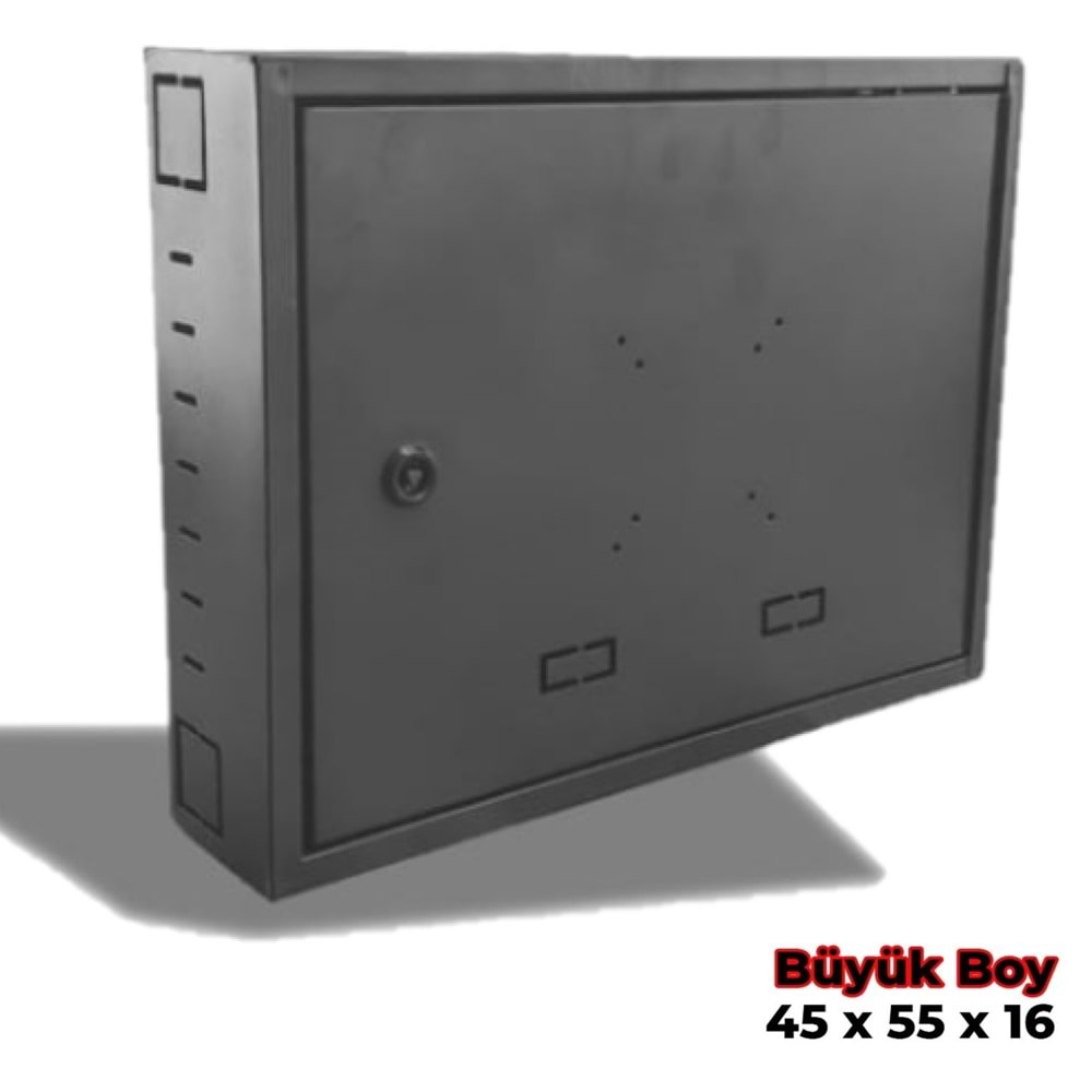 Metal Dvr/Nvr/Monitör Kabin 45x55x16 Büyük Boy