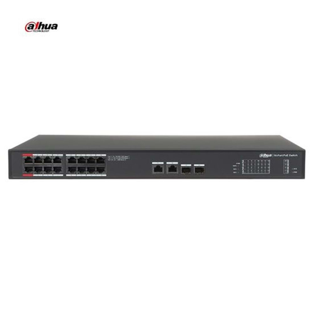 Dahua PFS3220-16GT-240 (16xPoE 240W),2GE Uplink,2xCombo SFP Switch