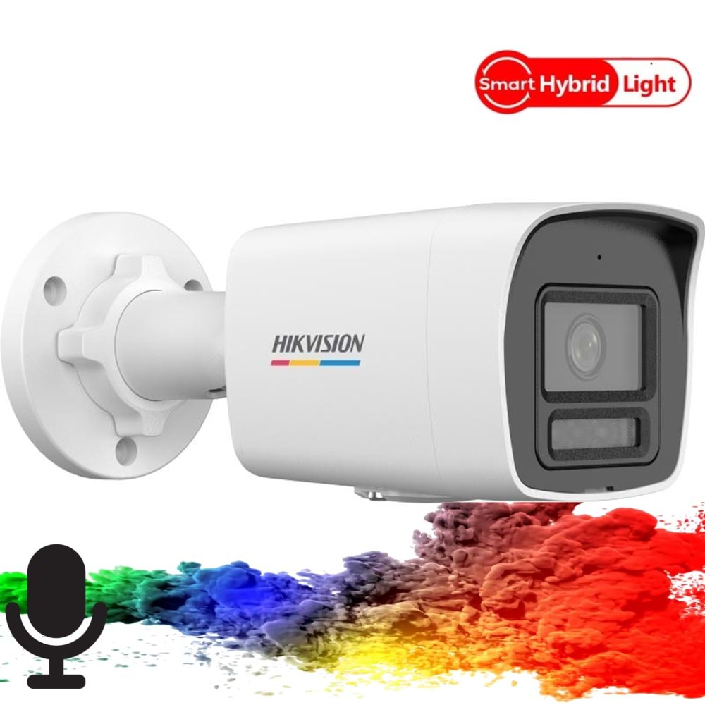 Hikvision DS-2CD1047G2H-LIUF 4MP 4mm ColorVu Smart Hybrid Light Bullet IP Camera(Sesli)