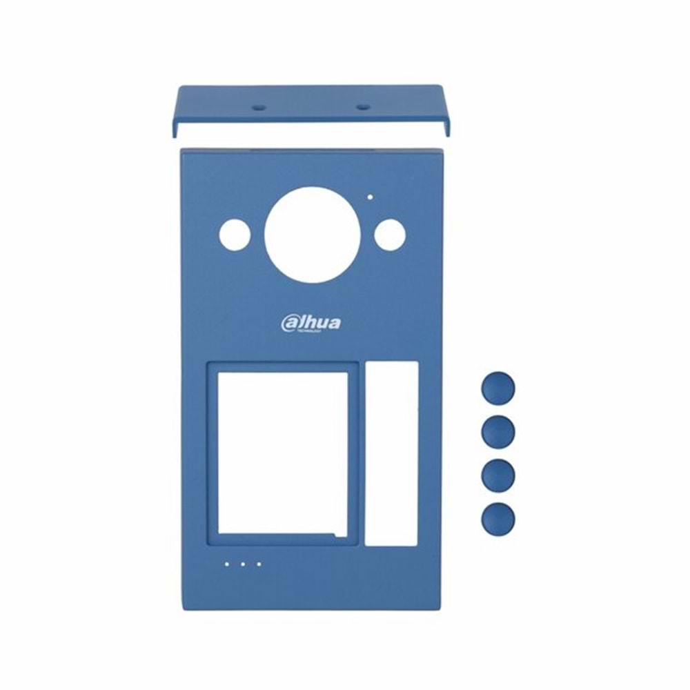 Dahua VTM57 Villa zil paneli aksesuarı (kapak+yağmur koruma+ tuş +vida deliği etiketi ) Koyu Mavi