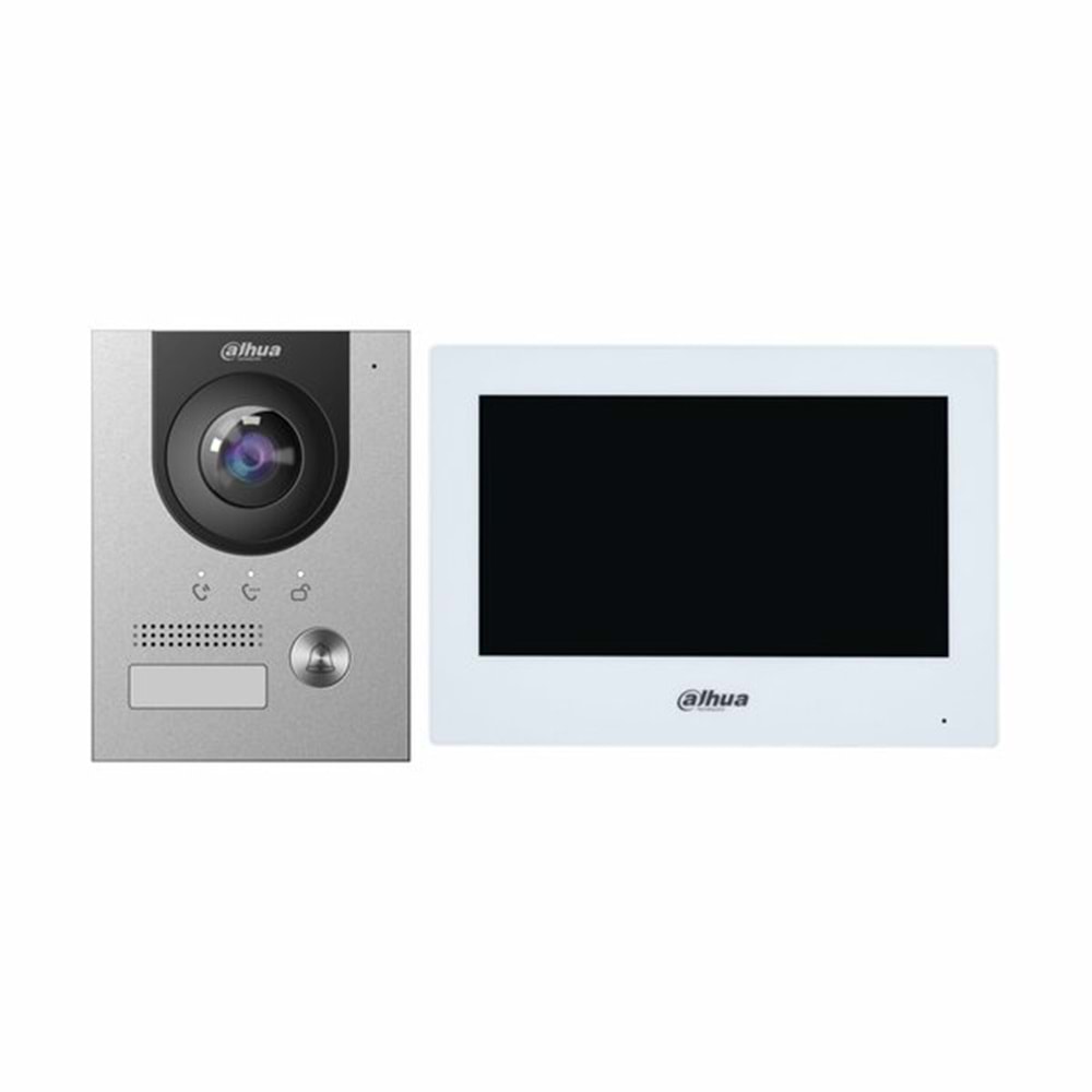 Dahua DH-KTD02(F) 2-Kablolu Villa Kapı İstasyonu ve 2-Kablolu IP ve Wi-Fi İç Mekan Monitörü (Sıva Altı)