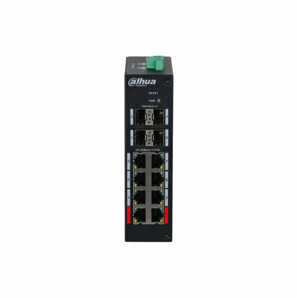Dahua HS4412-8ET-120 - 12-Port Yönetilebilir Switch 8-Port PoE