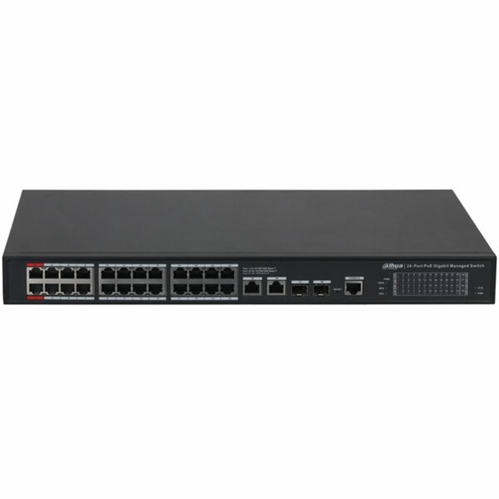 Dahua S4228-24GT-360 - 28-Port Yönetilebilir Gigabit Switch 24-Port PoE