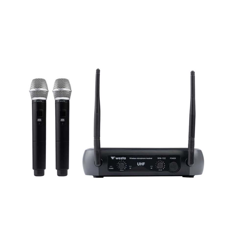 Westa WM-102H 1 Receiver+2 Handheld Mikrofon SetiWM-102H