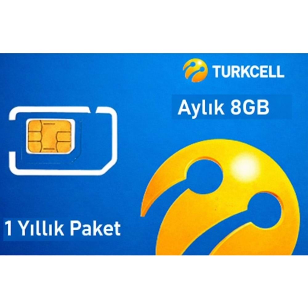 Turkcell 8GB 12 Aylık Data Hat (Solar Kamera-Araç Kamerası)