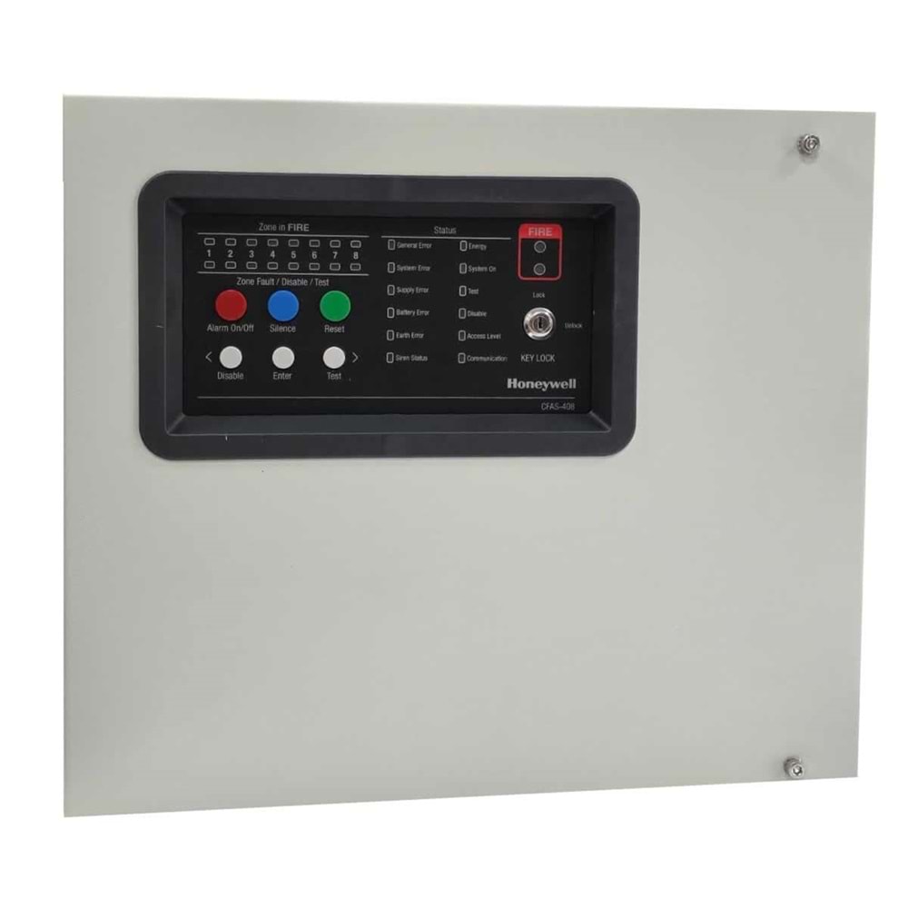 Honeywell CFAS-408 Konvasiyonel Yangın Paneli 8 BÖLGE(Metal Kasa)