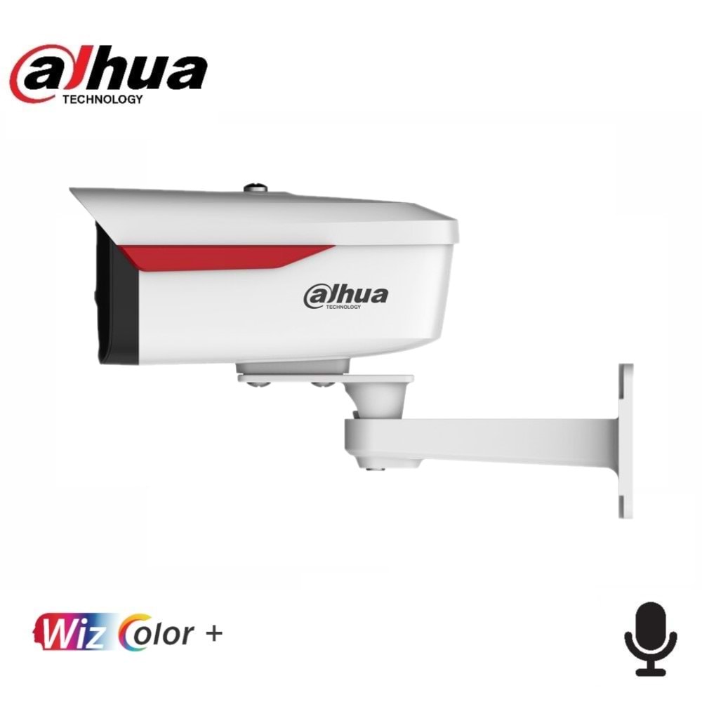 Dahua IPC-HFW2449M-S-LED-0360B-B-PRO 4Mpix WizColor 3,6mm Lens H265+ 50Mt Gece Görüşü IP67 Dahili Mikrofon PoE Bullet IP Kamera