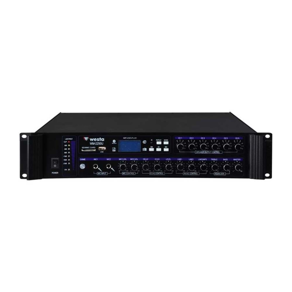 Westa WM-2250U 250 Watt 100V 6 Zone Mixser Amfi
