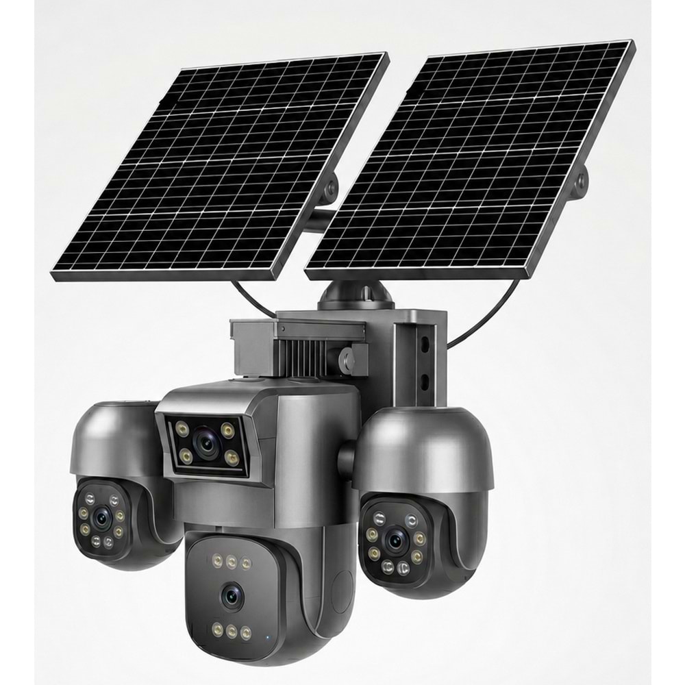 TRK RS-5604 Siyah - 4 Lens 4G e-Sim AOV Solar Kamera (RS-4G-5504)
