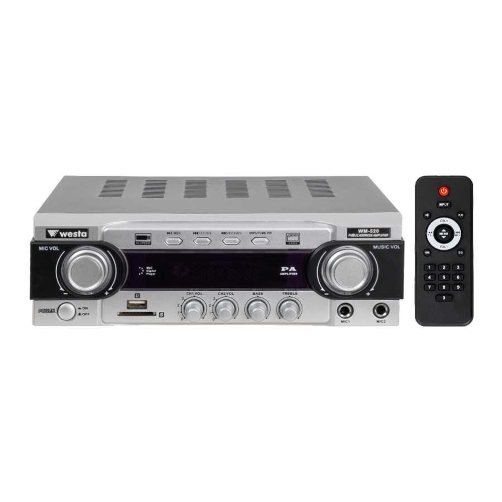 Westa WM-520 2 Kanal Mixing Amplifier 100Watt/100Volt