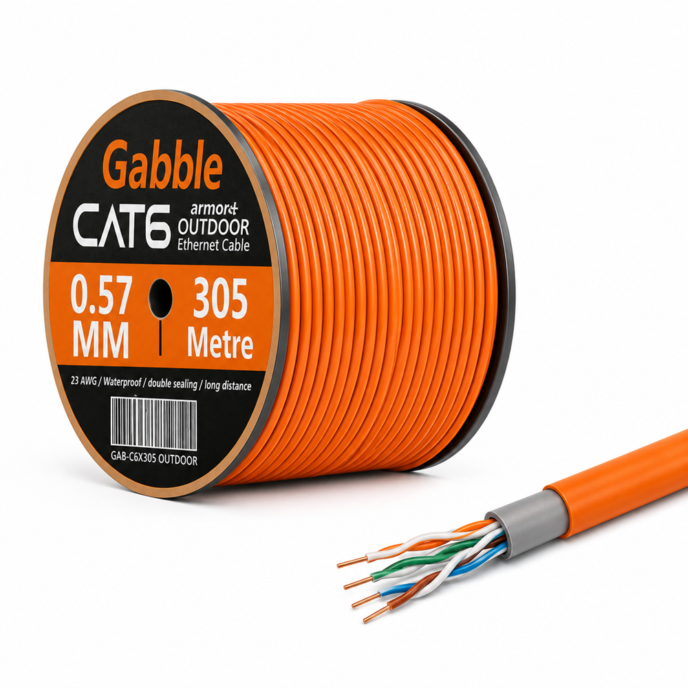 Gabble GAB-CDT305 Cat6 23Awg 0,57mm Dış Ortam (Outdoor) Turuncu 305Mt.