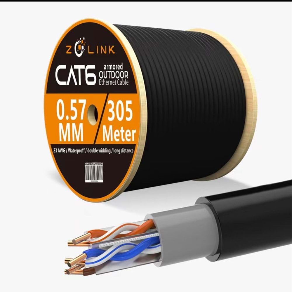 Zolink ZCT-O305 CAT6 23AWG 305MT Outdoor 23AWG 305MT 0,57mm