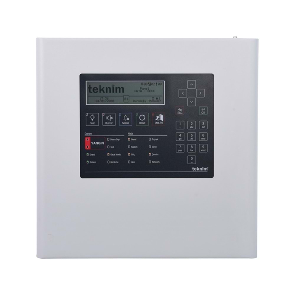 Teknim TFP-1211 Akıllı Adresli Yangın Alarm Paneli 1 LOOP Network Edilebilir