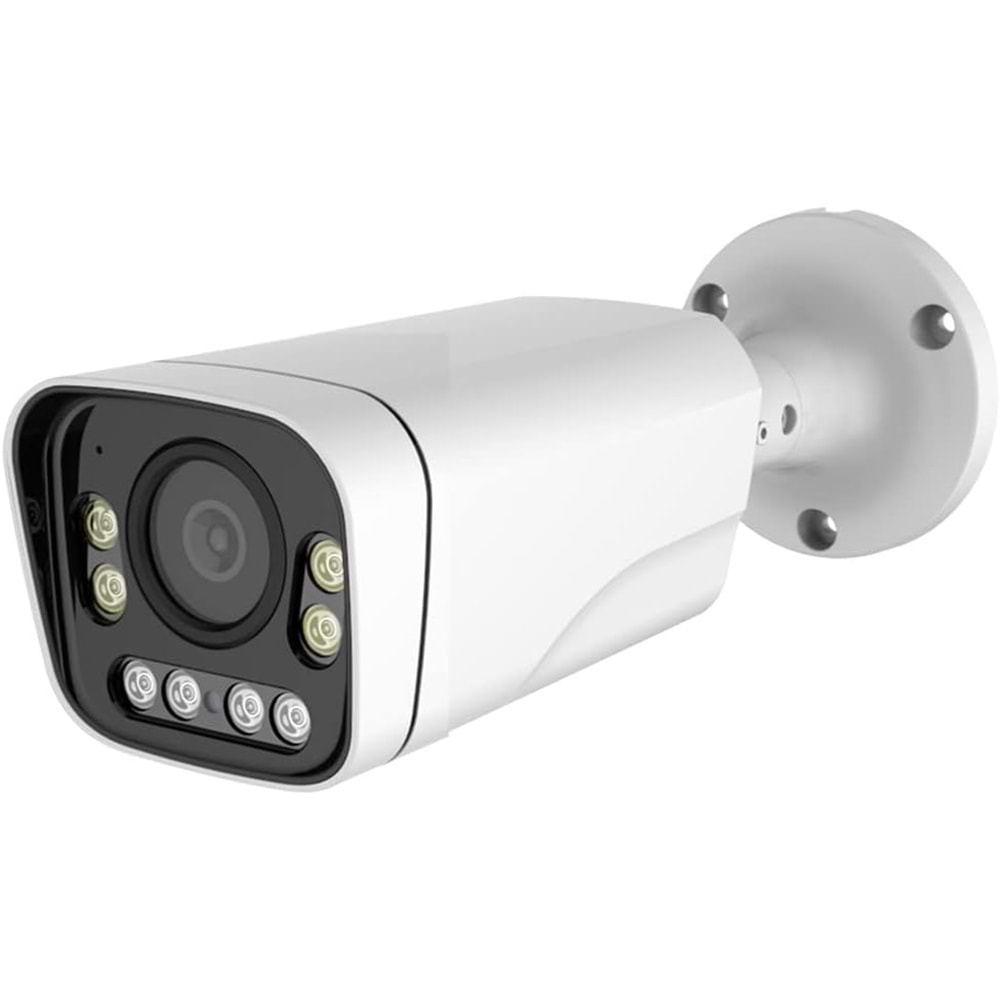 Zotech FC-MB408IP-P-A PoE 4MP 3.6mm 8 Warm Full Color H265 IP Metal Bullet Sesli(60Mt.)(S)