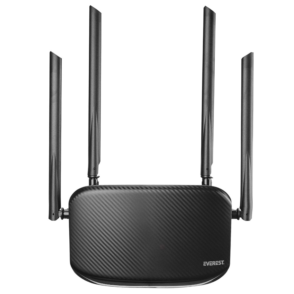 Everest EWR-AC5-V3 AC1200Mbps Dual Band Wi-Fi 2.4G/5G 1*WAN+3*LAN 4*6dBi Anten Kablosuz Router