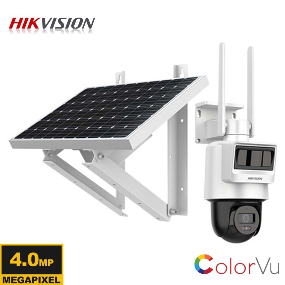 HİKVİSİON DS-2DE2C400IWG-K/4G/C05S10 2.8MM 4MP Pro Solar PT Kamera Sistemi