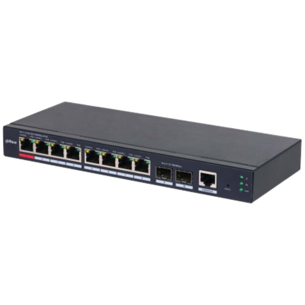 Dahua S4210-8GT-110 10PORT YÖNETİLEBİLİR GB SWİTCH 8P POE