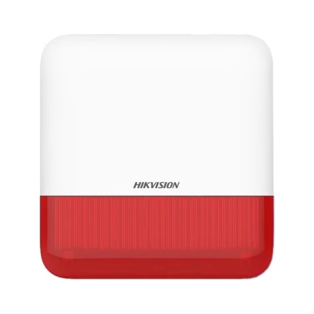 Hikvision DS-PS1-E-WE Kablosuz Harici Siren (868MHz) (Kırmızı)