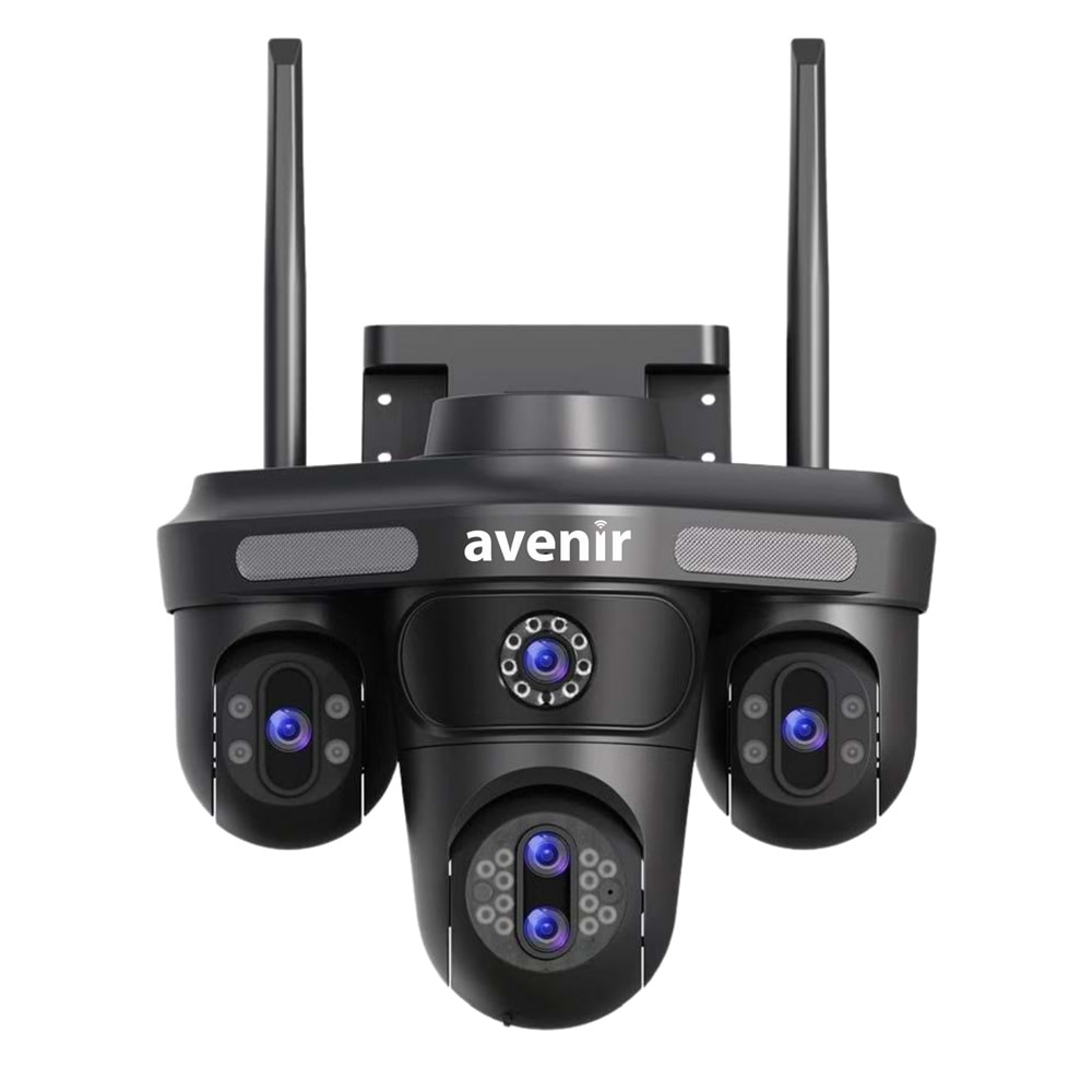 Avenir AV-S316X 4 Kameralı 16MP 3 PTZ Dönebilen Wifi Sesli Kamera 10X Zoom