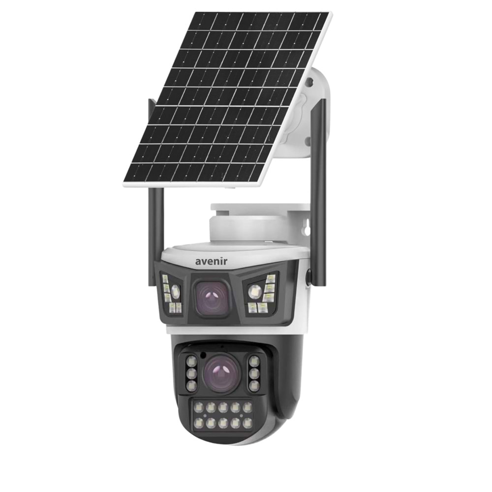 Avenir AV-S425 4MP 2 Kameralı Solar PTZ 4G Sim Kartlı Kamera