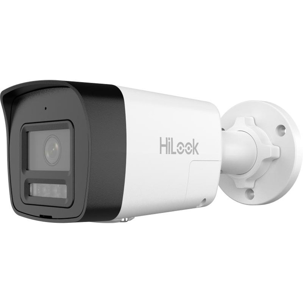 Hilook IPC-B120HA-LUFC 2Mpix 2,8mm Lens H265+ Dual Light 30Mt Gece Görüşü Dahili Mikrofon IP67 PoE Bullet IP Kamera