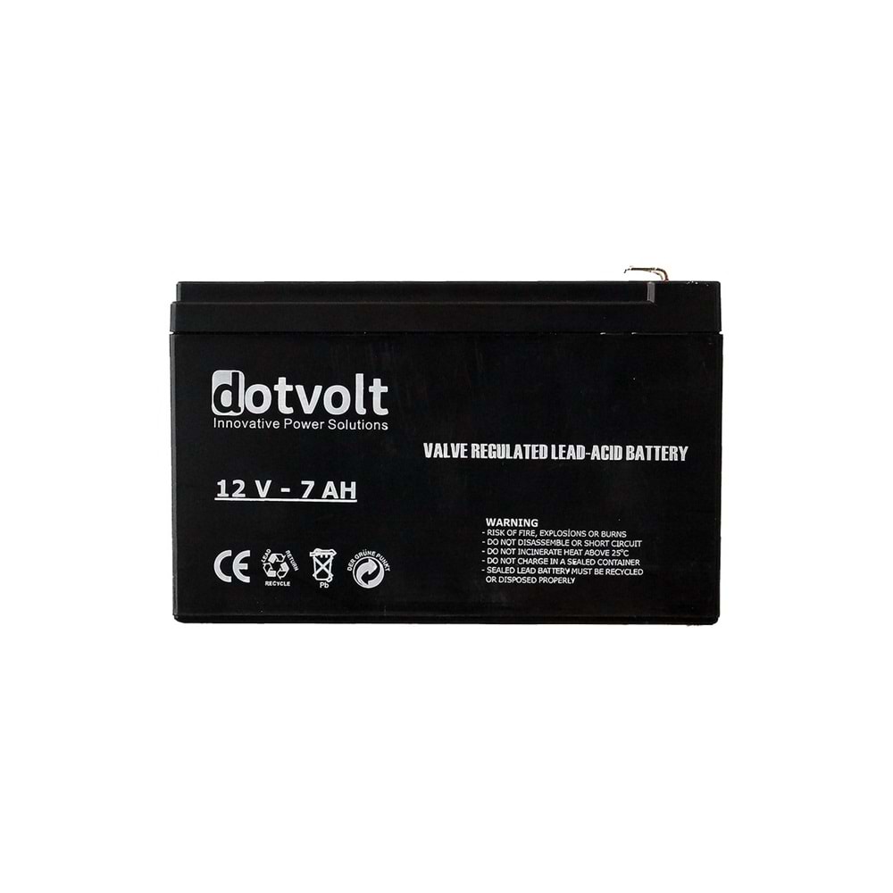 Dotvolt DT 12V 7 AH Kuru Tip Ups Akü
