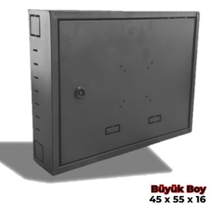 Metal Dvr/Nvr/Monitör Kabin 45x55x16 Büyük Boy