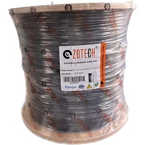 Zotech 2105500 2+1 (PE) Dış Ortam CCA CCTV Kablo 0,50mm 500Metre Kasnak(16x0,18)