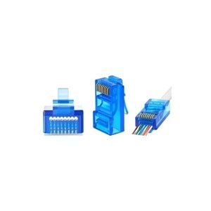Gabble EZ RJ45 Renkli Konnektör 100lü Mavi