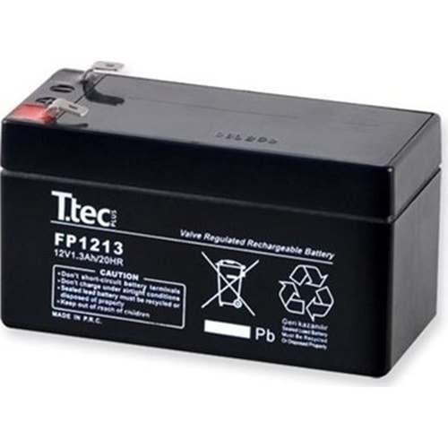 TTEC 12V 1.3A Bakımsız Tip Kuru Akü Siren Aküsü