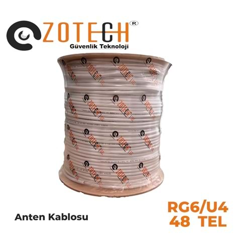 Zotech RG648500 48 TEL Uydu Anten Kablosu RG6/U4 0.90 500Metre (CCS/CU/AL)