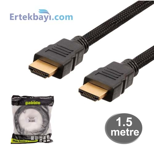 Gabble Gab-H1418 1.5Metre Black Hdmi 1.4V Cable Nlyon