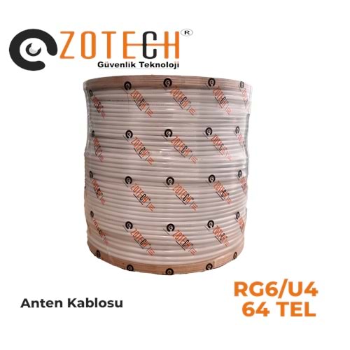 Zotech RG648300 48 TEL Uydu Anten Kablosu RG6/U4 0.90 300Metre (CCS/CU/AL)