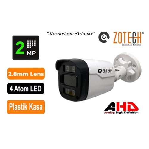 Zotech ZT-T204HD28 2MP 4 Atom Led 2.8mm 4in1 Kamera (45Mt)(S)