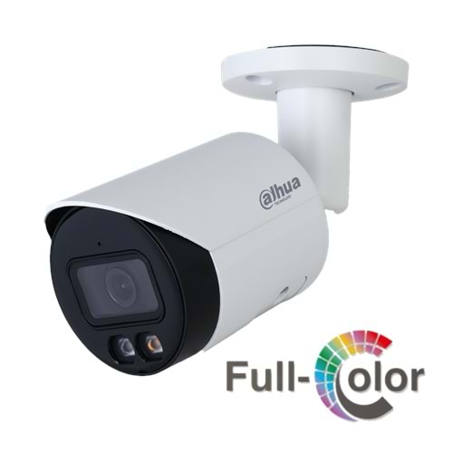 Dahua IPC-HFW2249S-S-IL 2MP Full Color 3,6mm H265+ 30Mt IP67 PoE Bullet IP Kamera(Sesli)
