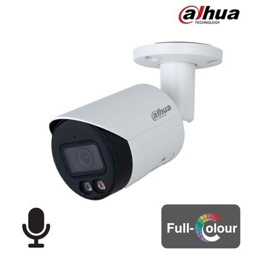 Dahua IPC-HFW2249S-S-IL 2MP Full Color 3,6mm H265+ 30Mt IP67 PoE Bullet IP Kamera(Sesli)