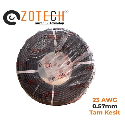 Zotech 6123100 23Awg (PE)Siyah Dış Ortam Cat6 Kablo 0,57mm U-UTP (100Mt)