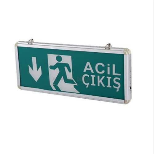 CATA CT-9167 Exit Çıkış Acil Yön Levhası Aşağı Şarjlı Işıklı