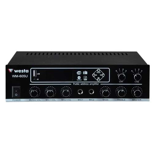 Westa WM-605U 2 Bölgeli Mixing Amplifier 100Watt/100Volt