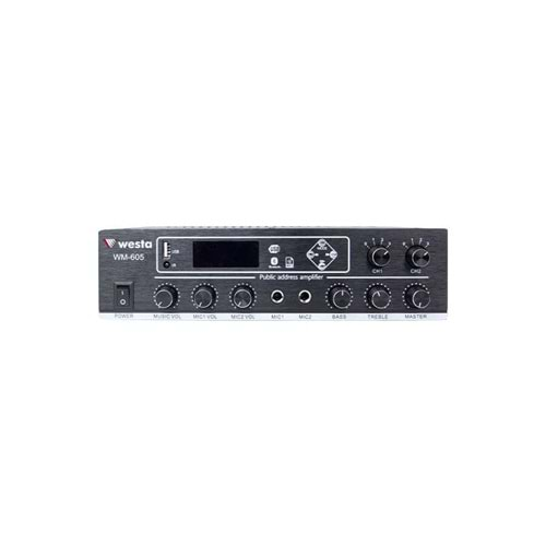 Westa WM-605U 2 Bölgeli Mixing Amplifier 100Watt/100Volt