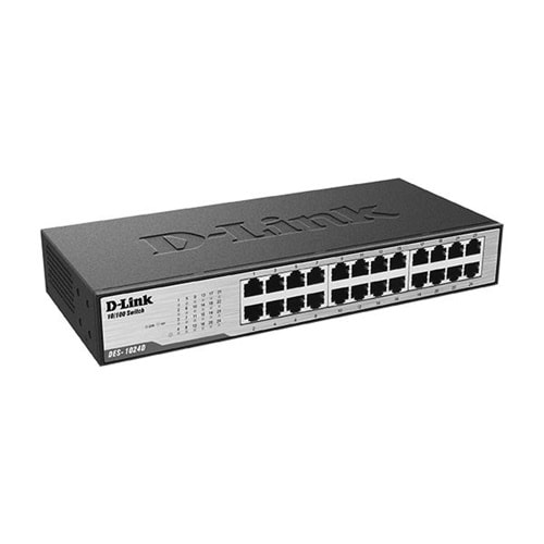 D-Link DES-1024D 24 Port 10/100 Metal Kasa Switch