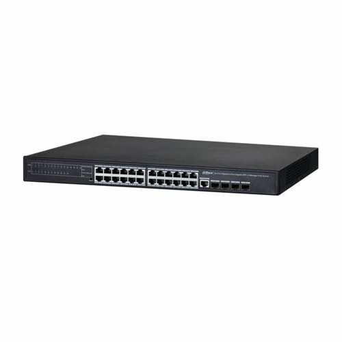 Dahua PFS4428-24GT-370 24 Portlu PoE Anahtarı (24GE PoE + 4GE SFP, Toplam 370W PoE)