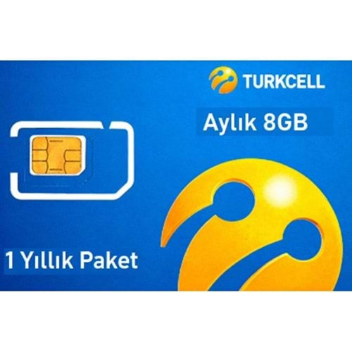 Turkcell 8GB 12 Aylık Data Hat (Solar Kamera-Araç Kamerası)