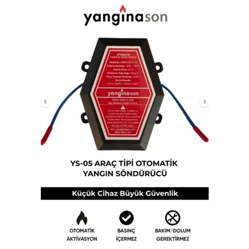 Yangınason Otomatik Yangın Söndürücü – Otomobil