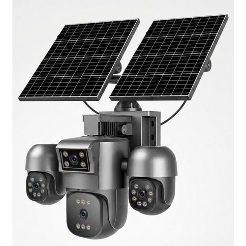 TRK RS-5604 Siyah - 4 Lens 4G e-Sim AOV Solar Kamera (RS-4G-5504)