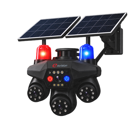 Esvision ES-7030 4G Solar Kamera AOV 4 Lens Çift Panel Çakarlı