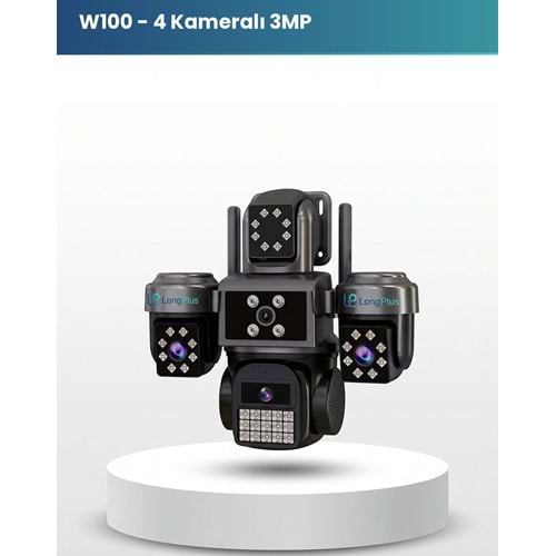 LongPlus LP-W100 HiEasy 3Mpx4 Kameralı Akıllı Wi-Fi Güvenlik Kamerası